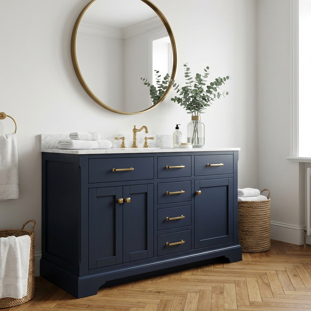 Navy Shaker Vanity